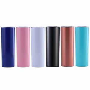 Sleek Metallic Finish Tumblers | 20oz Colorful Stainless Steel Insulated Cups