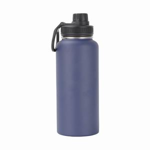 Matte Black Stainless Steel Water Bottle with Handle | Leakproof | 750ml