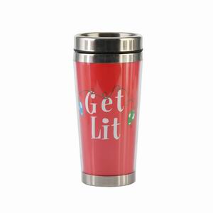Festive 450ml Cocktail Tumbler | Stainless Steel Interior with a Decorative Plastic Exterior