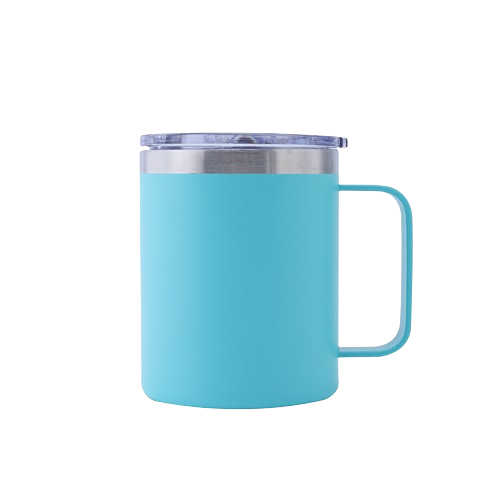 Stainless Steel Handle Mugs | Colorful Insulated Coffee Cups | 12oz & 16oz Options