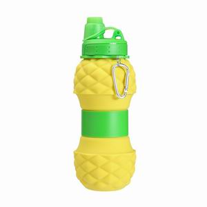 Pineapple-Shaped Collapsible Silicone Water Bottle | 600ml Portable Hydration