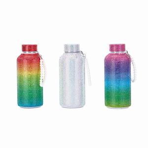 Bling Rhinestone Stainless Steel Vacuum Insulated Water Bottle – Portable Small Mouth Sports Flask