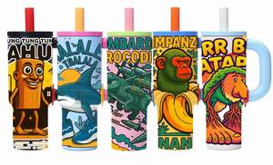 Brainrot Italian Stainless Steel Insulated Mug Tumbler– Viral Meme Travel Cup